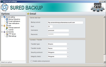 Sured Backup screenshot 2