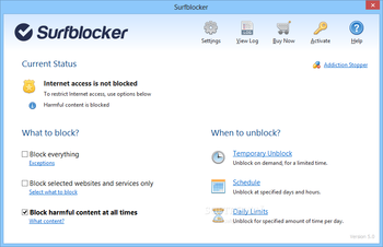 Surfblocker screenshot