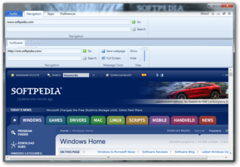 Surfer (formerly FleX Browser) screenshot
