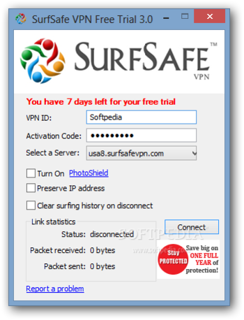 SurfSafe VPN screenshot