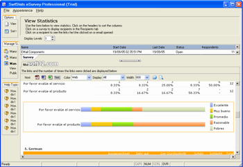 Surfstats eSurvey 2005 screenshot 2