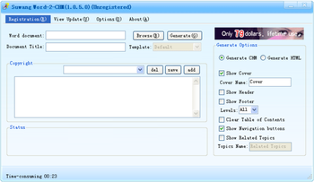 SuWang Word to CHM screenshot