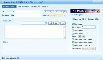 SuWang Word to CHM screenshot