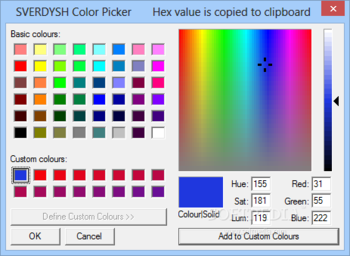 SVERDYSH Color Picker screenshot