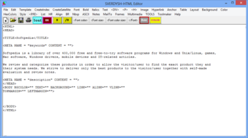 SVERDYSH-HTML Editor screenshot