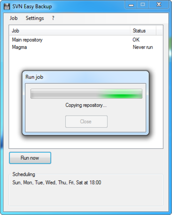 SVN Easy Backup screenshot