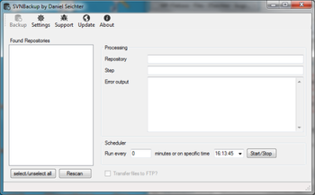 SVNBackup screenshot