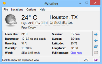 sWeather screenshot