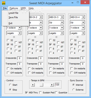 Sweet MIDI Arpeggiator screenshot 2