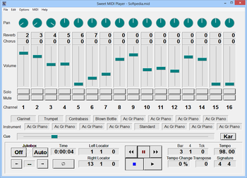 Sweet MIDI Player screenshot