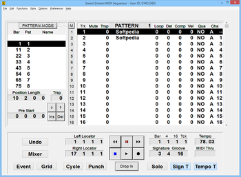 Sweet Sixteen MIDI Sequencer screenshot