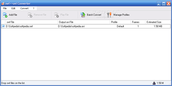 swf >> avi Converter screenshot