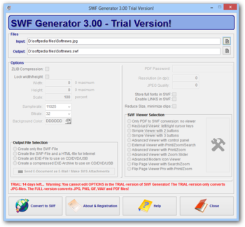 SWF Generator screenshot