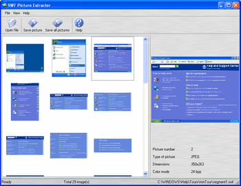 SWF Picture Extractor screenshot