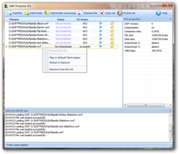 SWF Protector screenshot