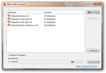 SWF to EXE Converter screenshot