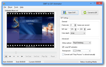 SWF to GIF Animator screenshot