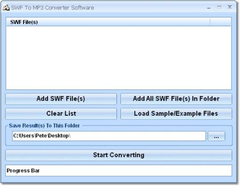 SWF To MP3 Converter Software screenshot