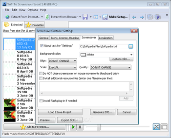 SWF To Screensaver Scout screenshot 5
