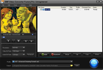 SWF Video Conerter Factory Pro screenshot