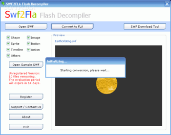 SWF2FLA Flash Decompiler screenshot 3