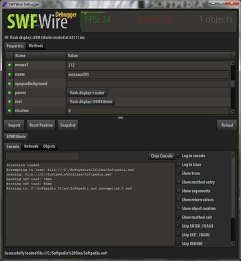 SWFWire Debugger screenshot