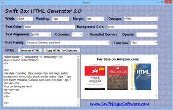Swift Box HTML Generator screenshot
