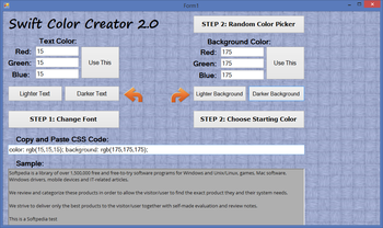 Swift Color Creator screenshot