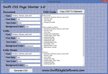 Swift CSS Page Starter screenshot