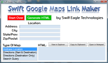 Swift Google Maps Link Maker screenshot