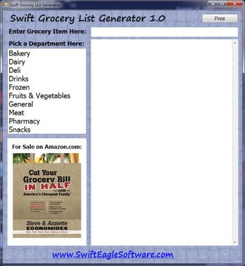 Swift Grocery List Generator screenshot