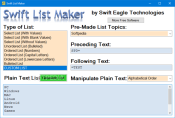 Swift List Maker screenshot