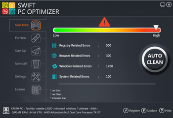 Swift PC Optimizer screenshot