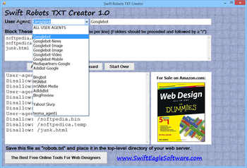 Swift Robots TXT Creator screenshot