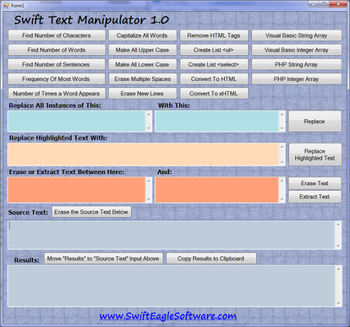 Swift Text Manipulator screenshot