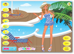 Swimming Pool Girl Dress Up screenshot 2