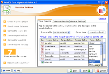 SwisSQL Data Migration Edition screenshot 6