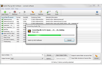 Switch Free Audio and Mp3 Converter screenshot 6