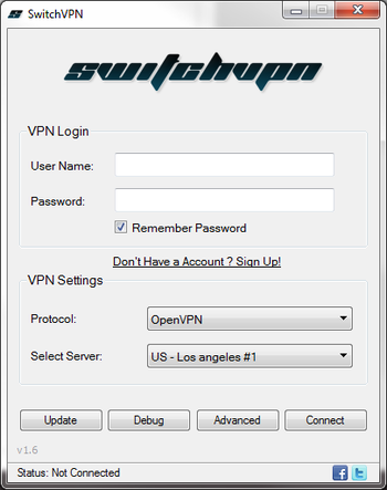 SwitchVPN screenshot