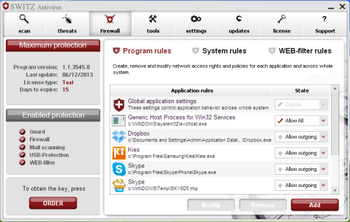 SWITZ Antivirus screenshot 2