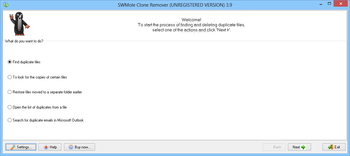 SWMole Clone Remover (formerly Moleskinsoft Clone Remover) screenshot