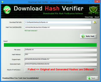 SX Hash Suite screenshot 3