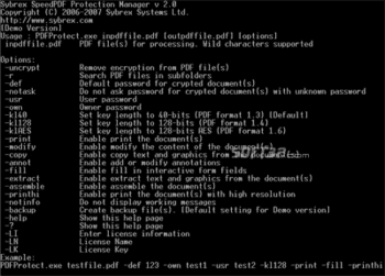 Sybrex SpeedPDF Protection Manager Console for Linux x86 screenshot 2