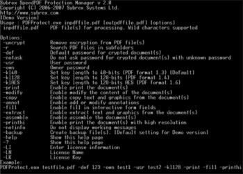 Sybrex SpeedPDF Protection Manager Console for Linux x86 screenshot 3