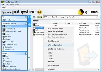 Symantec pcAnywhere screenshot 2