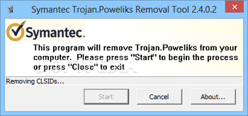 Symantec Trojan.Poweliks Removal Tool screenshot