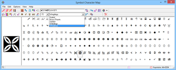 Symbol Character Map screenshot