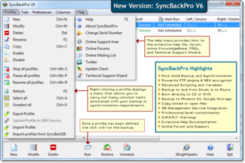 SyncBackPro screenshot