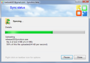 Syncdocs screenshot