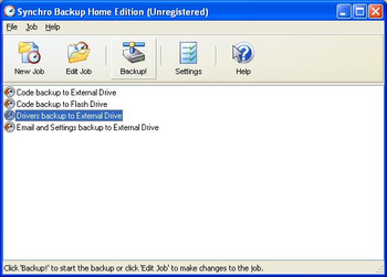 Synchro Backup Home Edition screenshot 2
